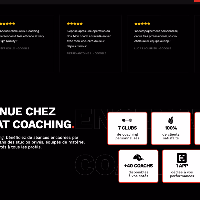 Les chiffres clés du réseau sur le site Ensenat Coaching